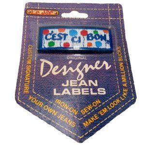 Cest Ci Bon Vintage Patch Designer Jean Labels Sew Iron On Applique Joy Insignia